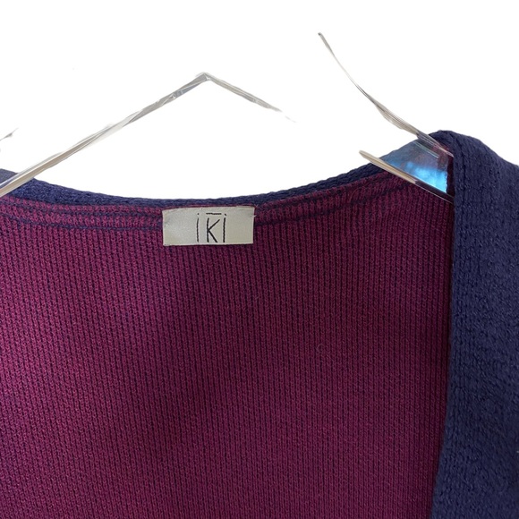 Cashmere Italian Drape Front Ruffle Open Cardigan Sweater Bell Sleeves Medium - Picture 4 of 7